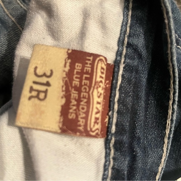 Big Star Venture Slim Fit Capri Frayed Bottom Sz 31R Blue Medium Wash Denim - Picture 9 of 10